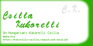 csilla kukorelli business card